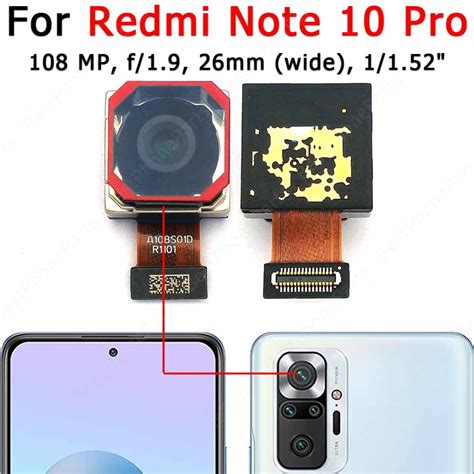 Original Rear Camera For Xiaomi Redmi Note 10 Pro Back Camera Module