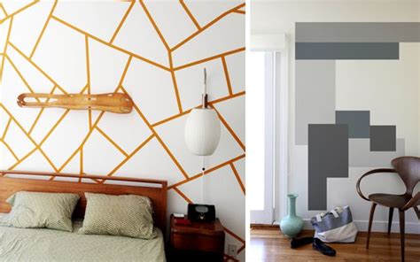 Ideas para pintar las paredes con motivos geométricos Simple wall