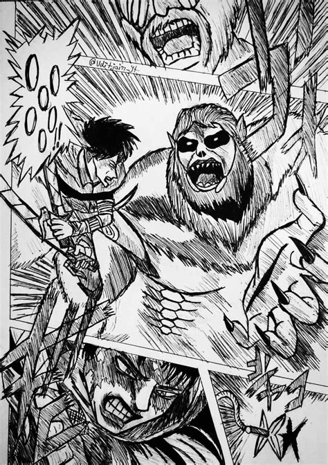 Captain Levi Vs Beast Titan Attack On Titan By Noisymutant On Deviantart