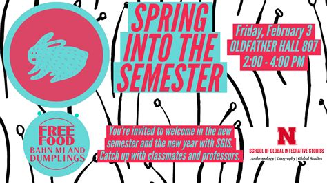 Spring Into The Semester Welcome Back Event Announce University Of Nebraska Lincoln