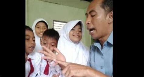 Potret Pak Ribut Guru Honorer Viral Yang Gak Percaya Sapi Makan Martabak