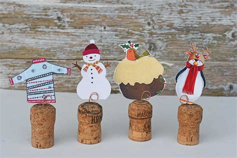 Easy DIY Place Card Holders Using Upcycled Wine Corks Pillar Box Blue