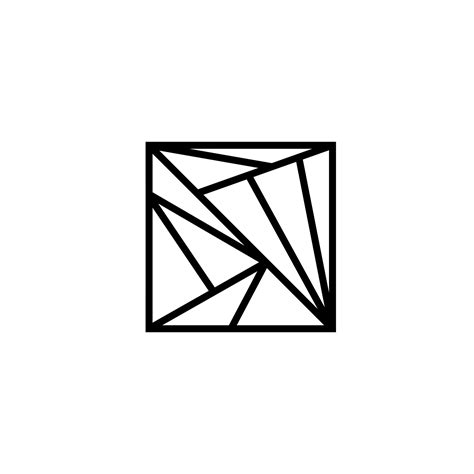 Square logo. Geometric line icon Pro Vector 11026959 Vector Art at Vecteezy