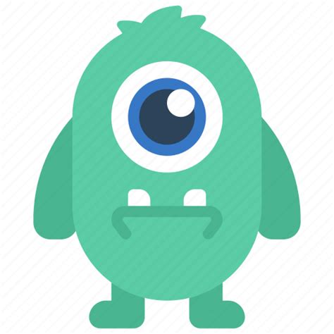 One Eye Rectangle Monster Cartoon Character Icon Download On