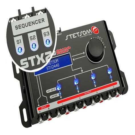 Processador De Audio Digital Stetsom Stx 2448 Equalizador E Crossover