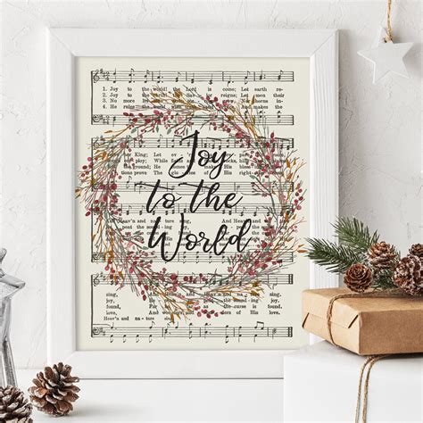 Printable Sheet Music Printable Wall Art Hymn Print Christmas Crafts