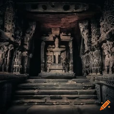 Interior Of A Mysterious Ancient Temple On Craiyon