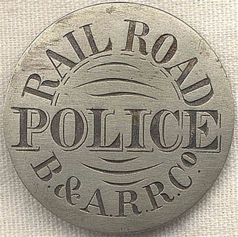 Vintage And Obsolete 1880s Boston And Albany Railroad Police Badge Police