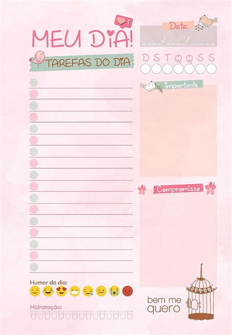 Refil Para Caderno Argolado Habitos Diarios Bem Me Quero Grs