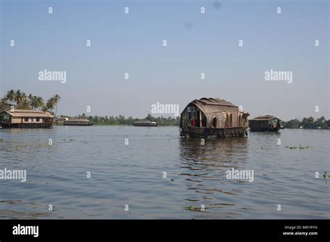 Houseboats Keralan Backwaters India Stock Photo Alamy