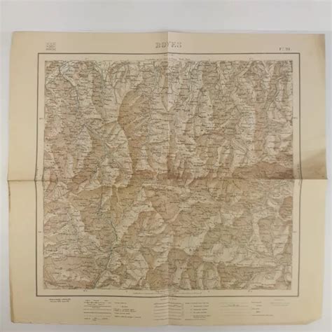 CARTA GEOGRAFICA CARTINA Mappa Militare Boves Torino Piemonte F91 EUR