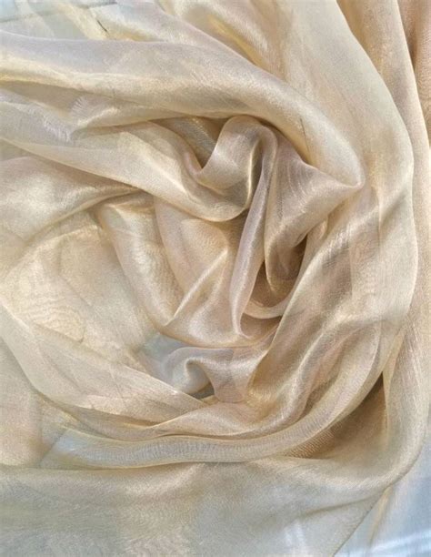 Metallic Tissue Organza Gold Color Silk Organza Wide Fabric