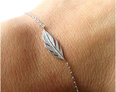 Feather Bracelet Silver Feather Bracelet Silver Feather Cuff Bracelet