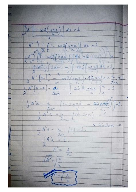 SOLUTION: Normalization of the wave function - Studypool