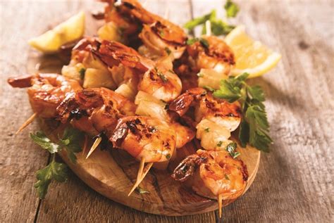 Brochettes De Gambas Et Saint Jacques Au Boulgour Fin