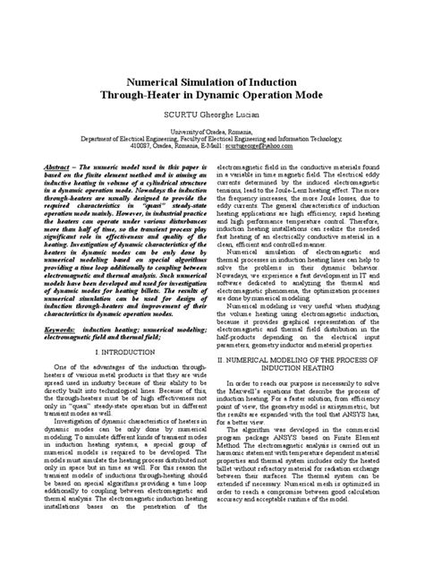 Numerical Simulation of Induction Through-Heater in Dynamic Operation ...