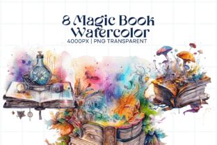 Magic Book Png Elements Clipart Graphic By Akimtancreative Creative