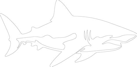 lemon shark outline silhouette 38488244 Vector Art at Vecteezy