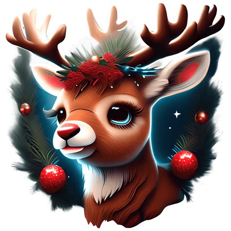 Rudolf The Rednosed Reindeer Graphic · Creative Fabrica