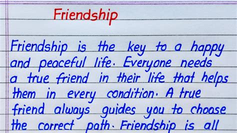 Friendship🫂🫂 Essay In English Essay On Friendship In English