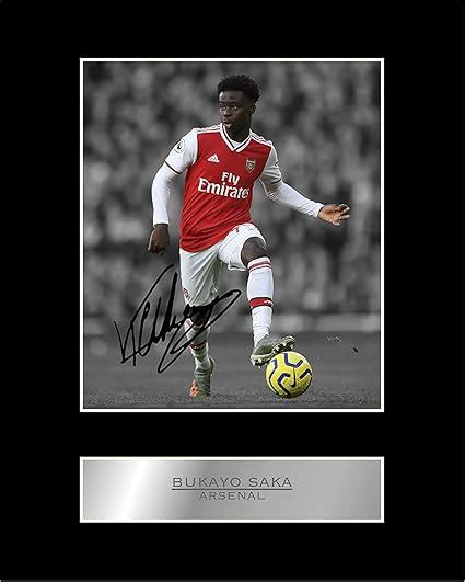 Bukayo Saka Pre Printed Signed Mounted Photo Display Printed