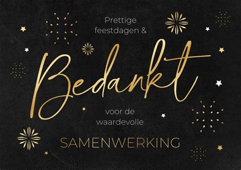 Zakelijke Kerstkaart Bedankt Samenwerking Kaartje Go