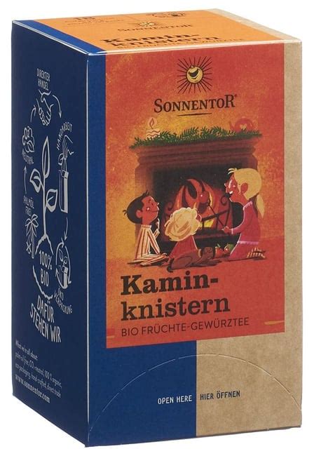 Sonnentor Kaminknistern Tee Tisanes Bio Sach Pce Commander En Ligne