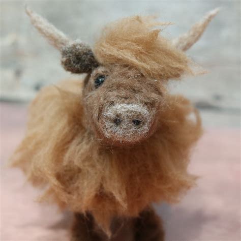 Highland Cow Needle Felting Kit Lincolnshire Fenn Crafts