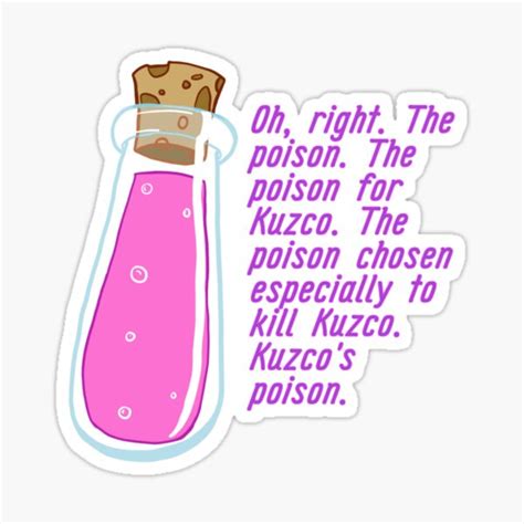 Kuzco S Poison Sticker For Sale By Corlinadora Redbubble