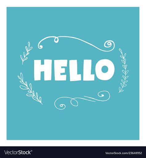 Hello Royalty Free Vector Image Vectorstock