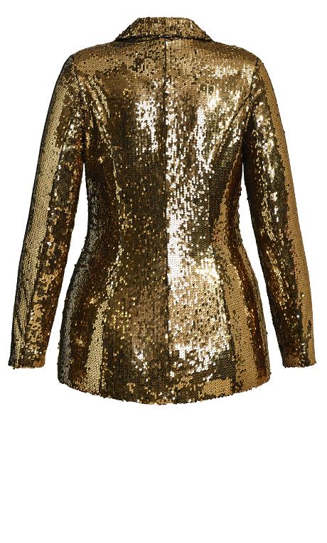 Womens Plus Size Bronze Sequin Seduction Jacket