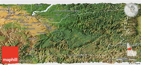 Satellite Panoramic Map Of Idaho County