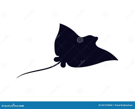 Stingray Silhouette Logo Vector Illustration | CartoonDealer.com #221137056