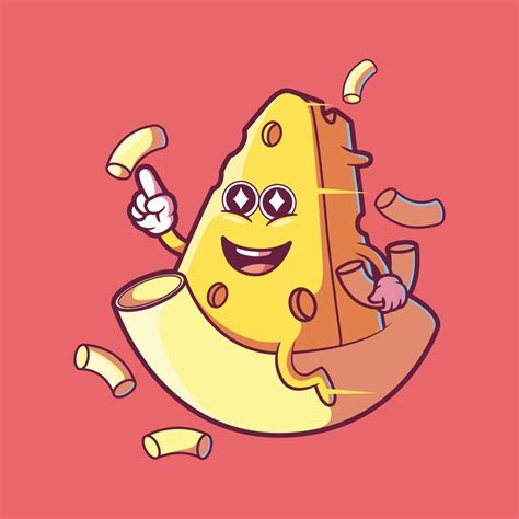 Mac and cheese character vector illustration. Food, brand design ...