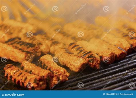 Meat Rolls Mititei, Mici on the Grill Which is a Traditional Balcanic ...