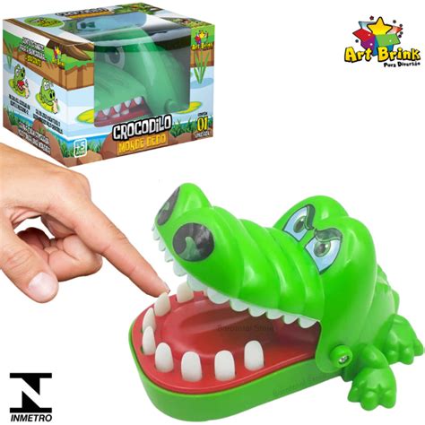 Brinquedo Infantil Jacar Morde Dedo Crocodilo Dentista Novo Shopee