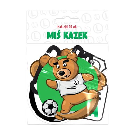 Naklejki Miś Kazek Junior 10 szt Legia Warszawa FanStore