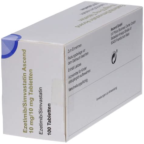 Ezetimib Simvastatin Ascend Mg Mg Tabletten St Mit Dem E