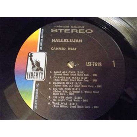 Canned Heat Hallelujah Lp Vinyl Record For Sale