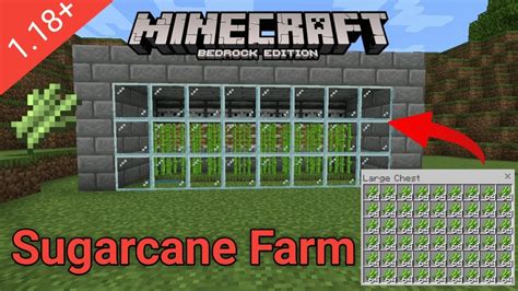 Easy 118 Automatic Sugarcane Farm Tutorial In Minecraft Bedrock Mcpe