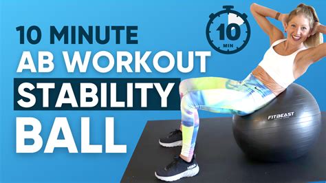 10 Minute Ab Workout Stability Ball Intense Burn Caroline Jordan