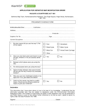 Fillable Online Northamptonshire Gov Mw Op Template