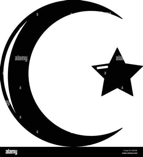 Star Crescent Symbol Islam Icon Simple Style Stock Vector Image And Art Alamy