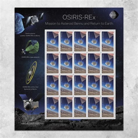 Misi N Osiris Rex De La Nasa En Una Estampilla De Usps