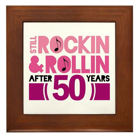 50th Anniversary Funny Gift Framed Tile by anniversarytshirts