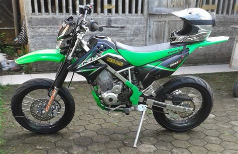 Modifikasi Supermoto Kawasaki Klx Keren Terbaru Modifikasi Motor Trail