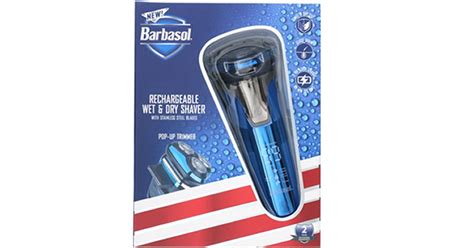 Barbasol Rechargeable Wet/Dry Rotary Electric Shaver with Beard Trimmer ...