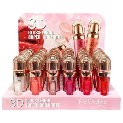 Gloss Labial 3D Super Brilhante Febella Fornecedor De Maquiagem