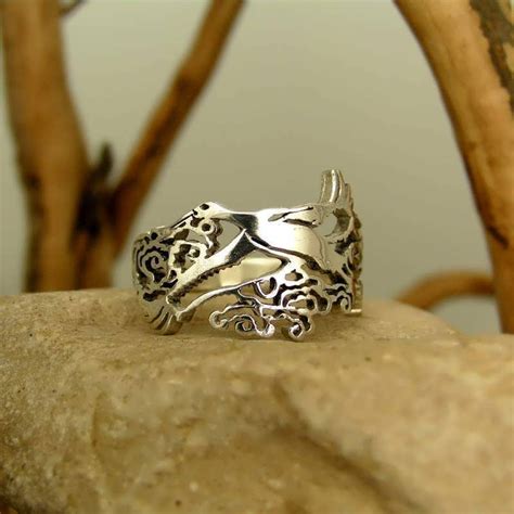 Japanese Stork Ring Silver