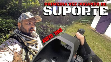 JOGANDO DE SUPORTE PELA PRIMEIRA VEZ KRYTAC TRIDENT AIRSOFT